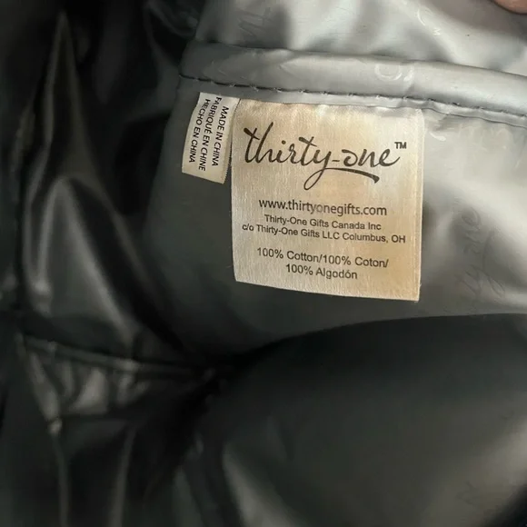 Thirty-One Insulated Navy and Brown Striped Lunch Bag - Picture 7 of 8